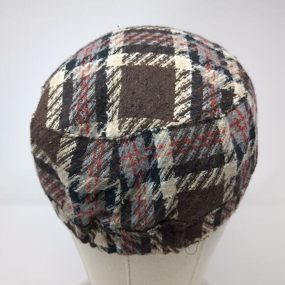 Unbranded Fitted Cadet Army Cap Hat Multicolor One Size Plaid Blank - Picture 6 of 9